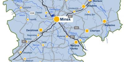 Minsk map Belarus